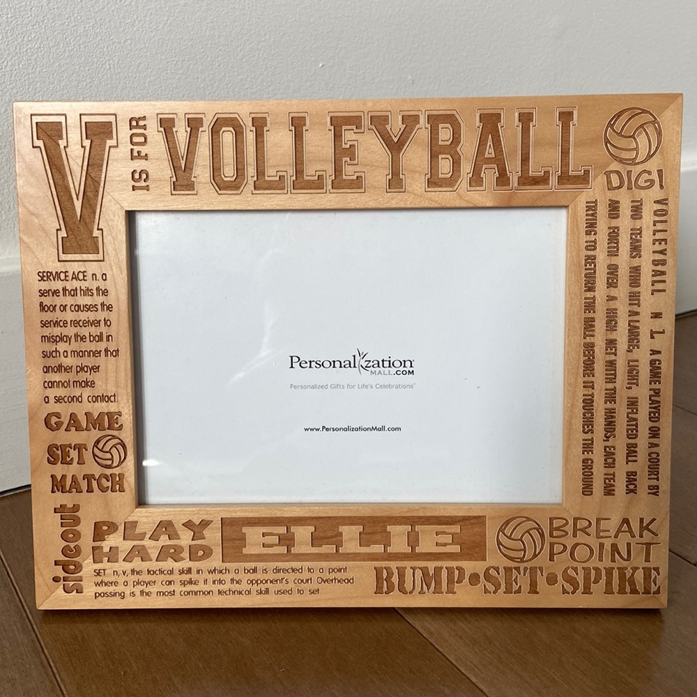 Personalized “Ellie” volleyballl picture frame